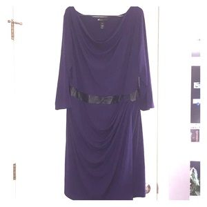 Lane Bryant Drape Front Belted Dress